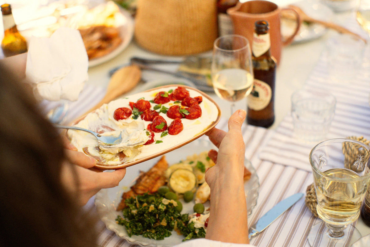 Feta-ricotta creme paahdettujen tomaattien kanssa