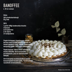 Shampan värisellä irtopohjavuoalla valmistetun banoffeen resepti. 